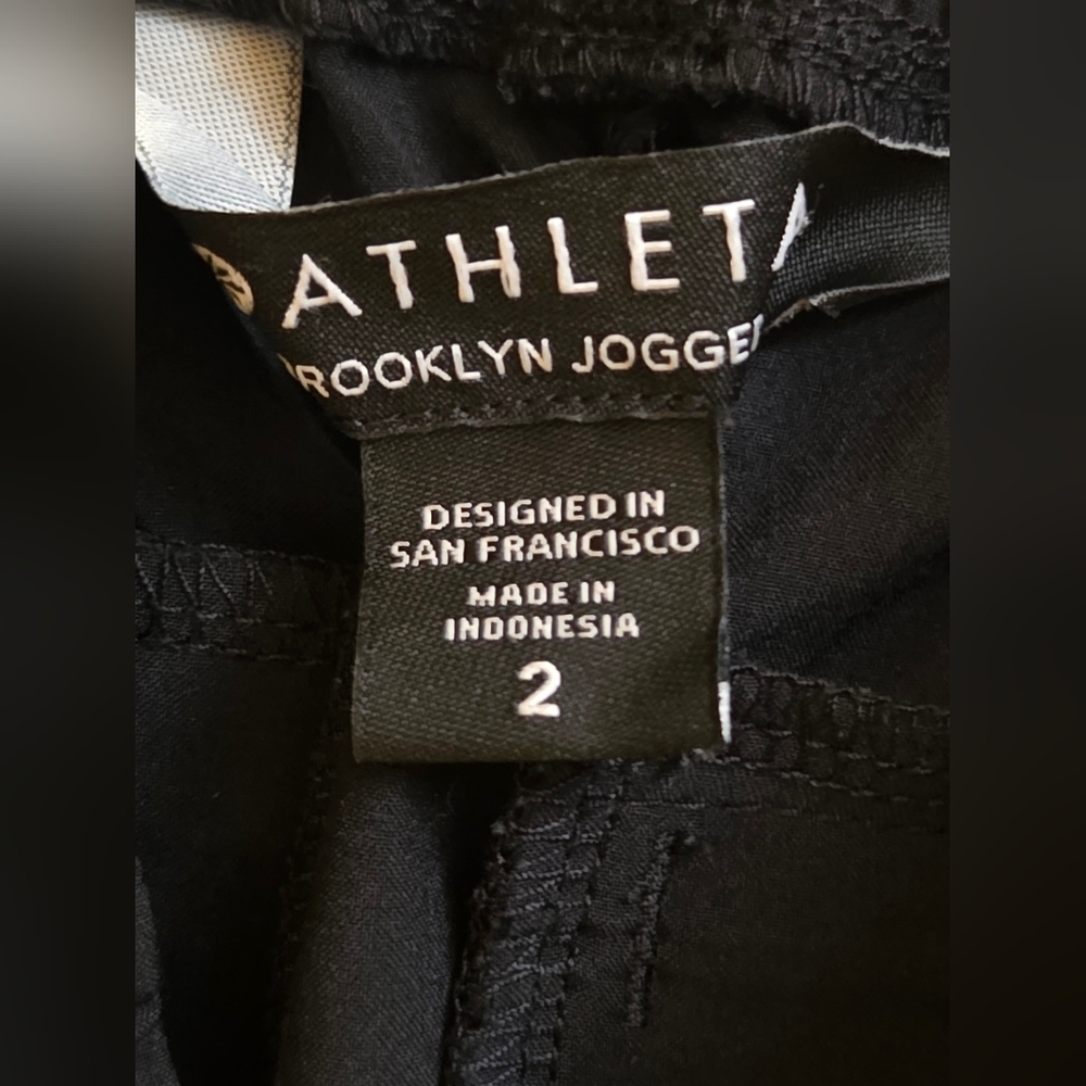 Athleta Women's Black Track Pants L 36 - Picture 3 of 7